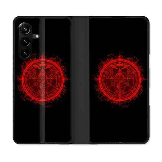 Housse Cuir Portefeuille Pour Samsung Galaxy A27 5G Manga Fullmetal Alchemist Logo