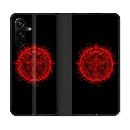Housse Cuir Portefeuille Pour Samsung Galaxy A27 5G Manga Fullmetal Alchemist Logo