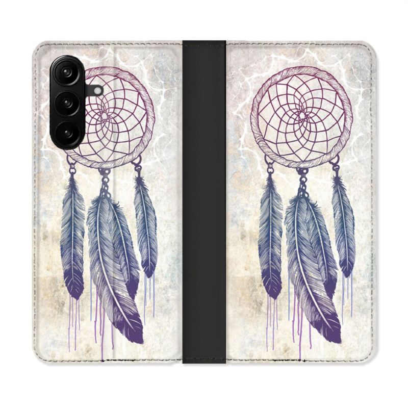 Housse Cuir Portefeuille Pour Samsung Galaxy A37 5G Zen Attrape Reve Blanc