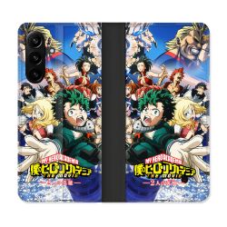 Housse Cuir Portefeuille Pour Samsung Galaxy A27 5G Manga My Hero Academia Affiche