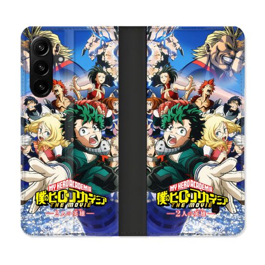 Housse Cuir Portefeuille Pour Samsung Galaxy A27 5G Manga My Hero Academia Affiche