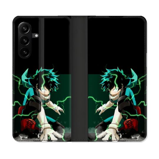 Housse Cuir Portefeuille Pour Samsung Galaxy A27 5G Manga My Hero Academia Deku