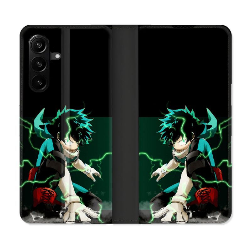 Housse Cuir Portefeuille Pour Samsung Galaxy A27 5G Manga My Hero Academia Deku