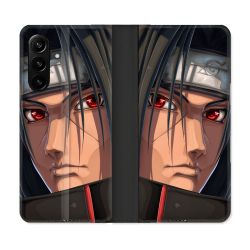 Housse Cuir Portefeuille Pour Samsung Galaxy A27 5G Manga Naruto Itachi Visage