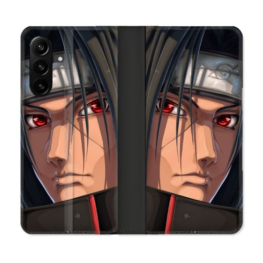 Housse Cuir Portefeuille Pour Samsung Galaxy A27 5G Manga Naruto Itachi Visage