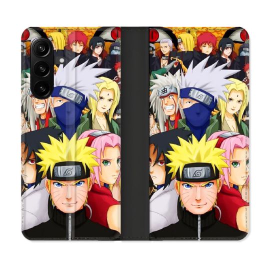 Housse Cuir Portefeuille Pour Samsung Galaxy A27 5G Manga Naruto Team