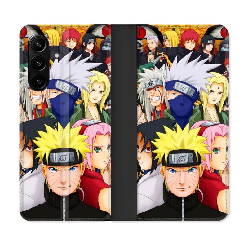 Housse Cuir Portefeuille Pour Samsung Galaxy A27 5G Manga Naruto Team