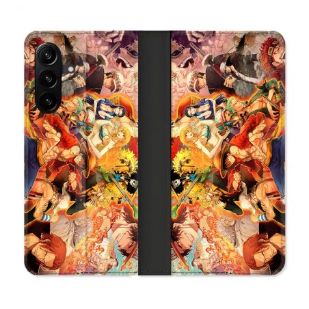 Housse Cuir Portefeuille Pour Samsung Galaxy A27 5G Manga One Piece Nakama