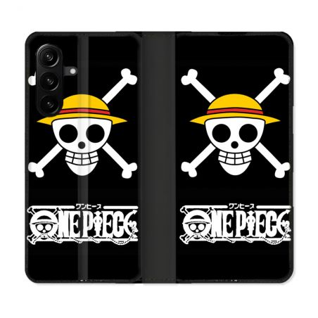Housse Cuir Portefeuille Pour Samsung Galaxy A27 5G Manga One Piece Tete de Mort