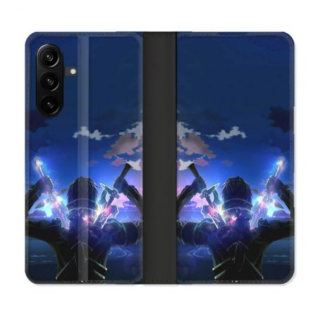 Housse Cuir Portefeuille Pour Samsung Galaxy A27 5G Manga SAO sword Art Online Epee