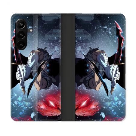 Housse Cuir Portefeuille Pour Samsung Galaxy A27 5G Manga Solo Leveling Sung Epee