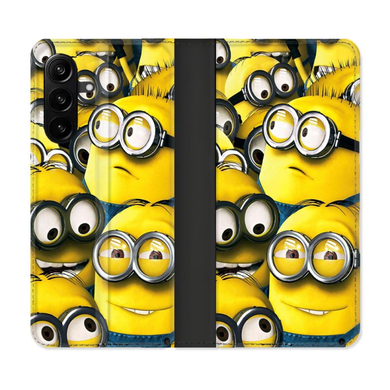 Housse Cuir Portefeuille Pour Samsung Galaxy A27 5G Minions Groupe