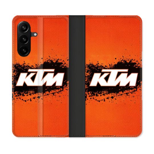 Housse Cuir Portefeuille Pour Samsung Galaxy A27 5G Moto KTM
