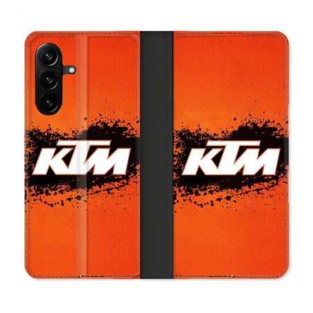 Housse Cuir Portefeuille Pour Samsung Galaxy A27 5G Moto KTM