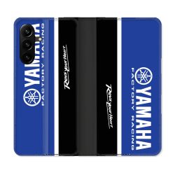 Housse Cuir Portefeuille Pour Samsung Galaxy A27 5G Moto Yamaha