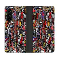 Housse Cuir Portefeuille Pour Samsung Galaxy A27 5G Musique Rock Groupe