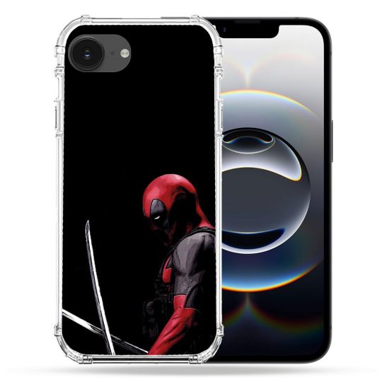 Coque Magnétique Compatible Magsafe Pour Iphone 16e Deadpool Epee