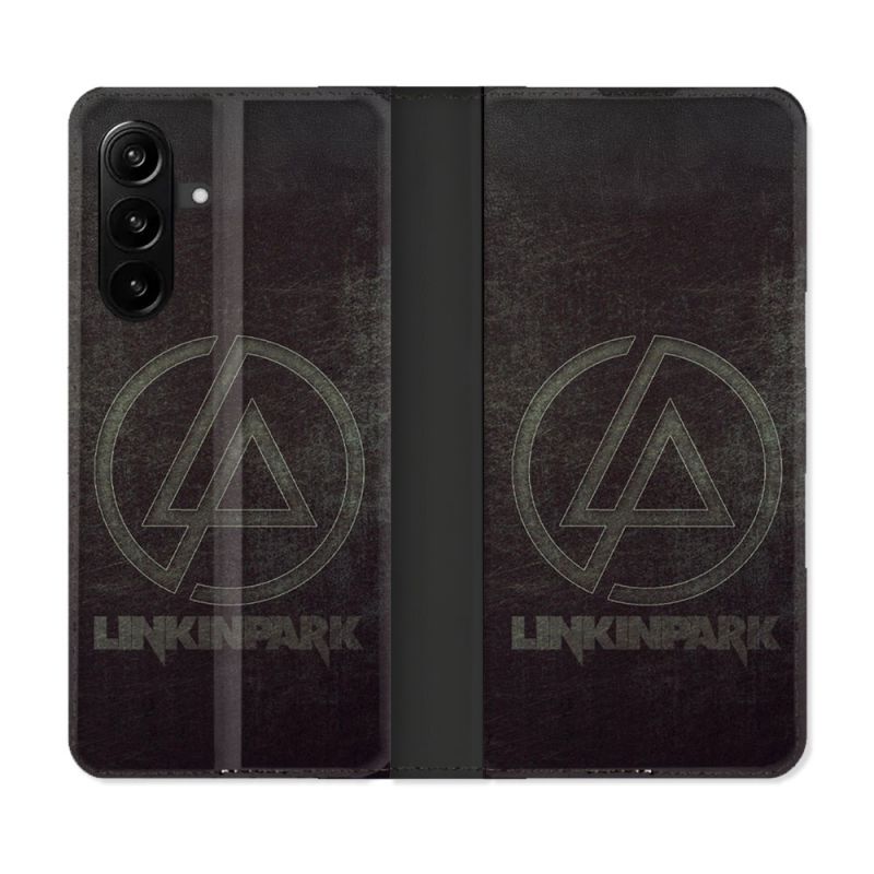 Housse Cuir Portefeuille Pour Samsung Galaxy A27 5G Musique Rock Linkin Park