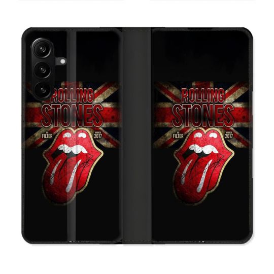 Housse Cuir Portefeuille Pour Samsung Galaxy A27 5G Musique Rolling Stones
