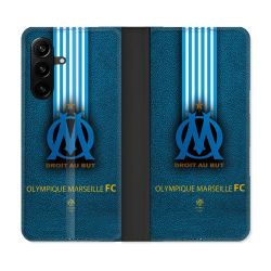 Housse Cuir Portefeuille Pour Samsung Galaxy A27 5G Olympique Marseille OM Bande