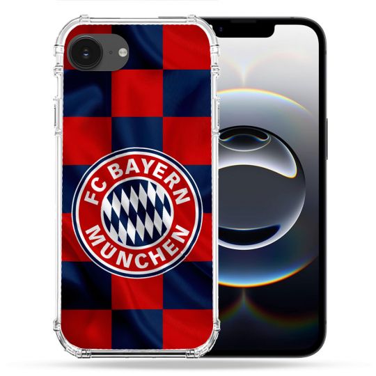 Coque Magnétique Compatible Magsafe Pour Iphone 16e Foot Bayern Munich Carreaux