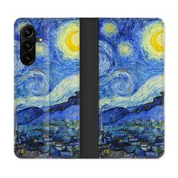 Housse Cuir Portefeuille Pour Samsung Galaxy A27 5G Peinture La nuit étoilée