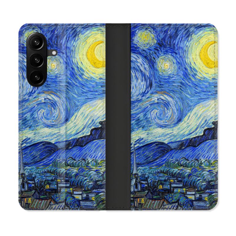 Housse Cuir Portefeuille Pour Samsung Galaxy A27 5G Peinture La nuit étoilée