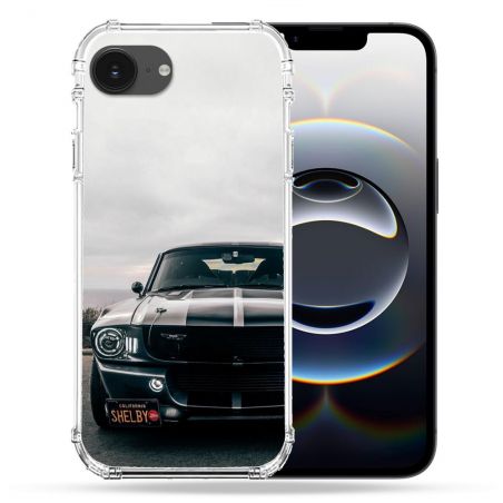 Coque Magnétique Compatible Magsafe Pour Iphone 16e Ford Mustang GT500 Vintage