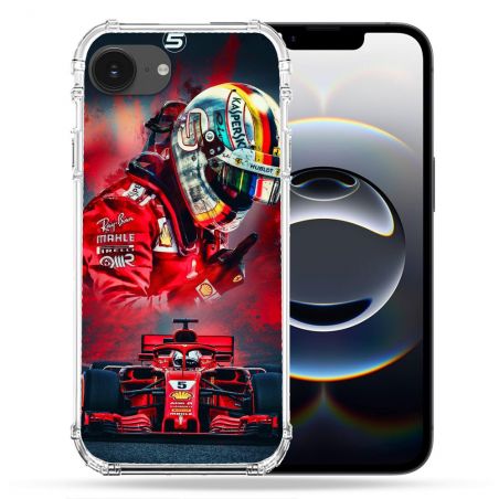 Coque Magnétique Compatible Magsafe Pour Iphone 16e Formule 1 F1 Ferrari