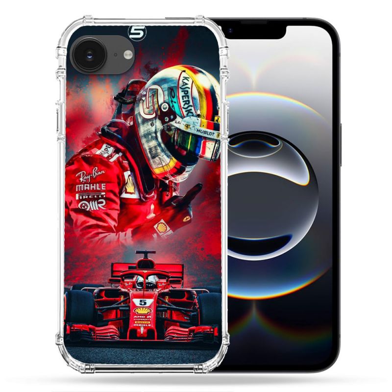 Coque Magnétique Compatible Magsafe Pour Iphone 16e Formule 1 F1 Ferrari