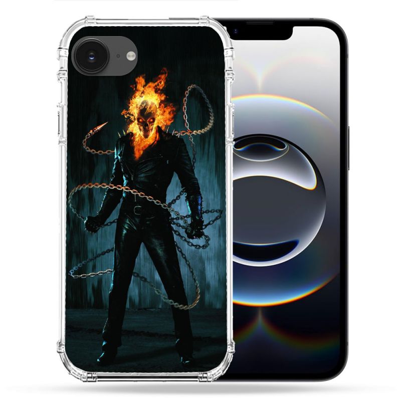 Coque Magnétique Compatible Magsafe Pour Iphone 16e Ghost Rider