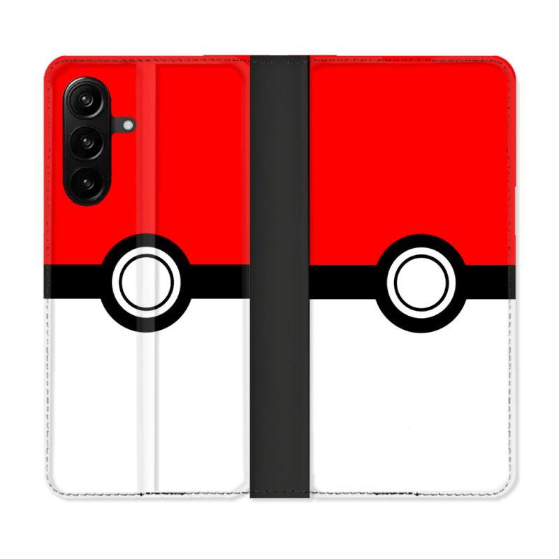 Housse Cuir Portefeuille Pour Samsung Galaxy A27 5G Pokemon Pokeball