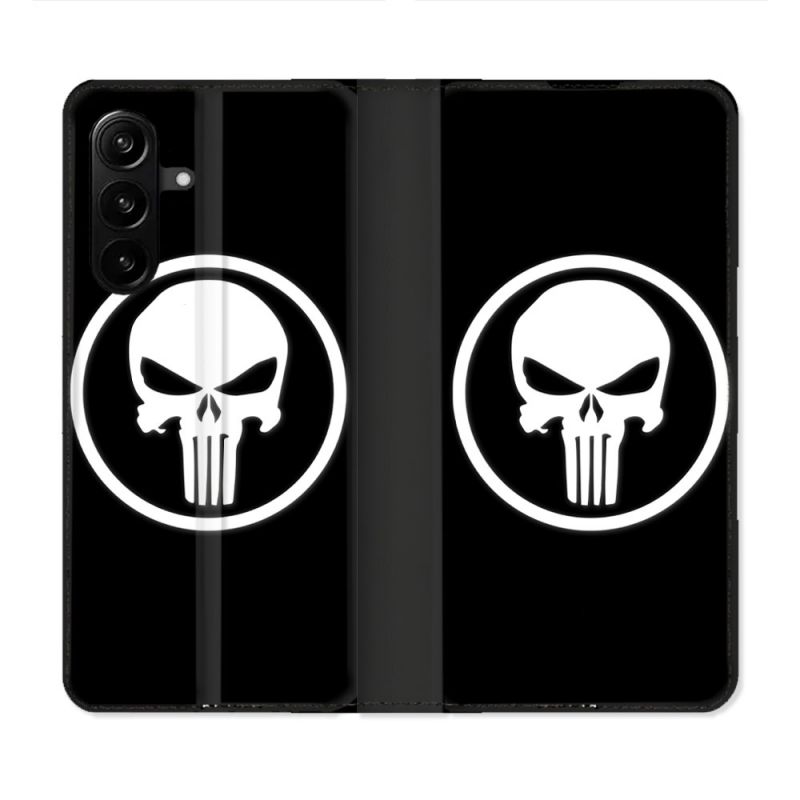 Housse Cuir Portefeuille Pour Samsung Galaxy A27 5G Punisher