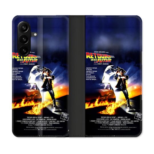 Housse Cuir Portefeuille Pour Samsung Galaxy A27 5G Retour Vers Le Futur Affiche