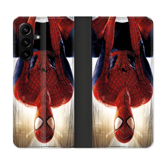Housse Cuir Portefeuille Pour Samsung Galaxy A27 5G Spiderman Invers