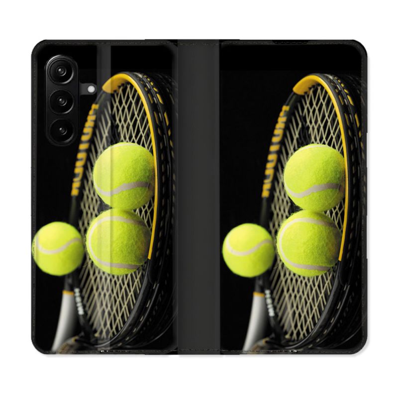Housse Cuir Portefeuille Pour Samsung Galaxy A27 5G Sport Tennis Balls