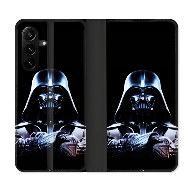 Housse Cuir Portefeuille Pour Samsung Galaxy A27 5G Star Wars - Dark Vador Noir