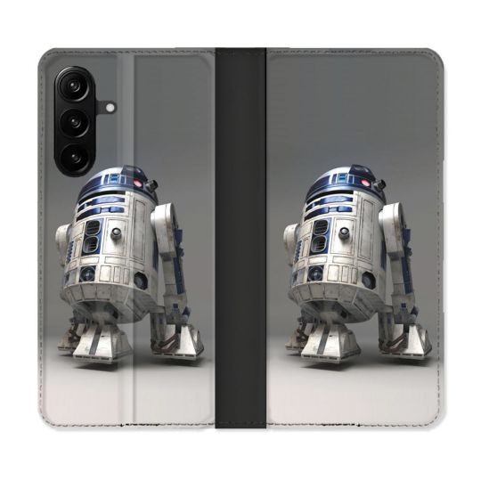 Housse Cuir Portefeuille Pour Samsung Galaxy A27 5G Star Wars - R2D2