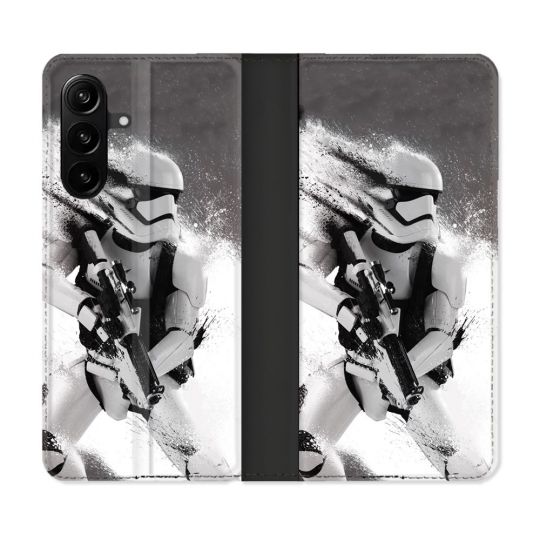 Housse Cuir Portefeuille Pour Samsung Galaxy A27 5G Star Wars - Trooper