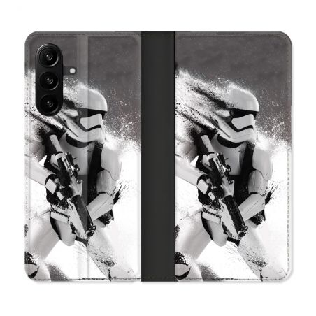 Housse Cuir Portefeuille Pour Samsung Galaxy A27 5G Star Wars - Trooper