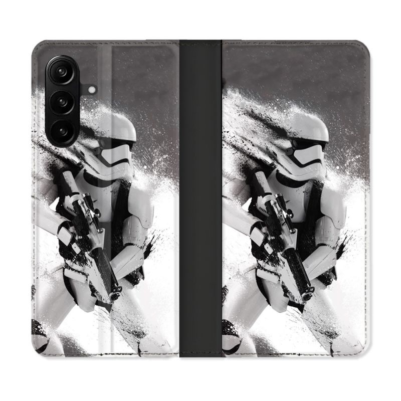 Housse Cuir Portefeuille Pour Samsung Galaxy A27 5G Star Wars - Trooper