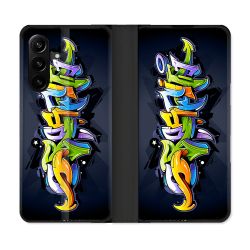 Housse Cuir Portefeuille Pour Samsung Galaxy A27 5G Street Art Graffiti