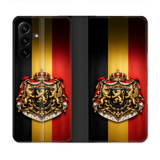 Housse Cuir Portefeuille Pour Samsung Galaxy A27 5G Voyage Drapeau Belgique