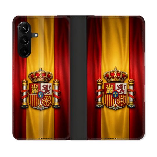 Housse Cuir Portefeuille Pour Samsung Galaxy A27 5G Voyage Drapeau Espagne