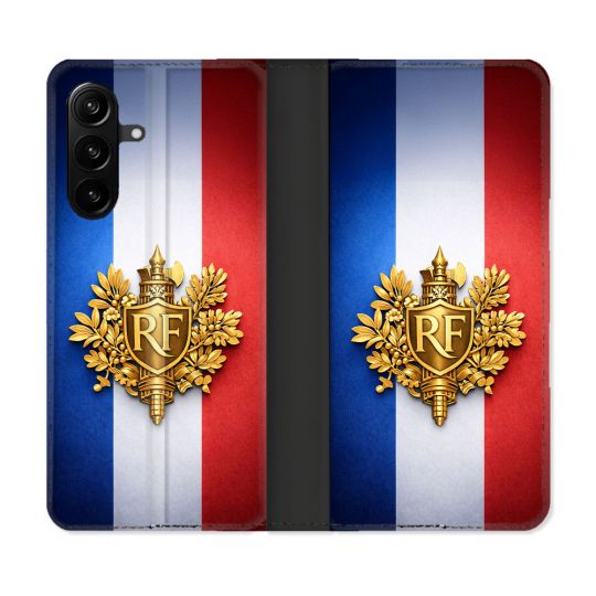 Housse Cuir Portefeuille Pour Samsung Galaxy A27 5G Voyage Drapeau France