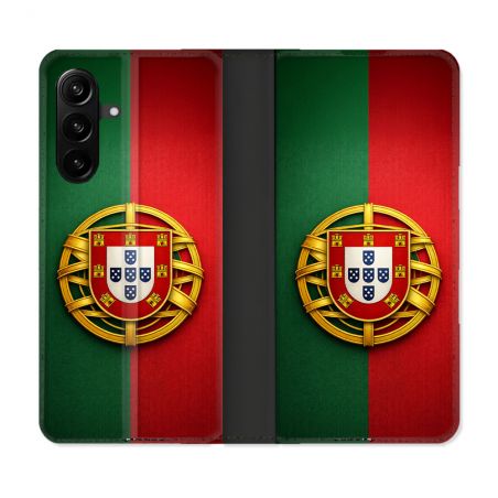 Housse Cuir Portefeuille Pour Samsung Galaxy A27 5G Voyage Drapeau Portugal
