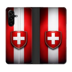 Housse Cuir Portefeuille Pour Samsung Galaxy A27 5G Voyage Drapeau Suisse