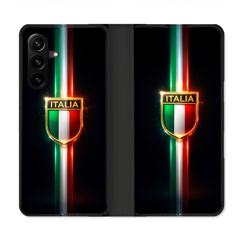 Housse Cuir Portefeuille Pour Samsung Galaxy A27 5G Voyage Italie 3 sur Noir