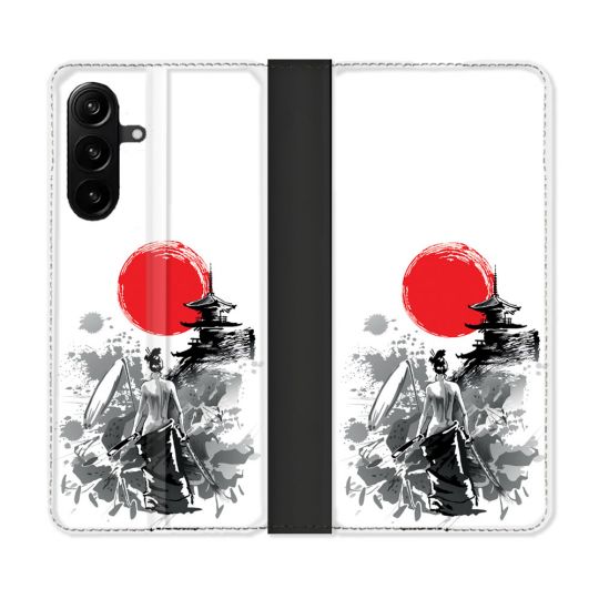 Housse Cuir Portefeuille Pour Samsung Galaxy A27 5G Voyage Japon Femme