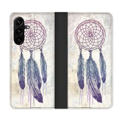 Housse Cuir Portefeuille Pour Samsung Galaxy A27 5G Zen Attrape Reve Blanc